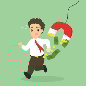 Magnet Taking Money From a Businessman