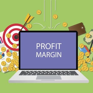 Profit Margin on a Computer Screen