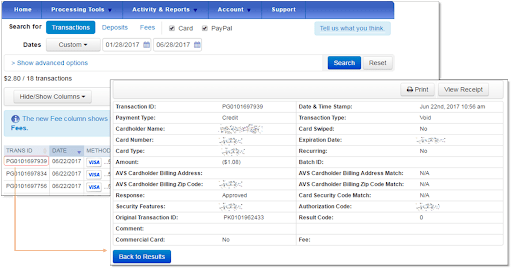 Quickbooks Payments Post Setup Screenshot