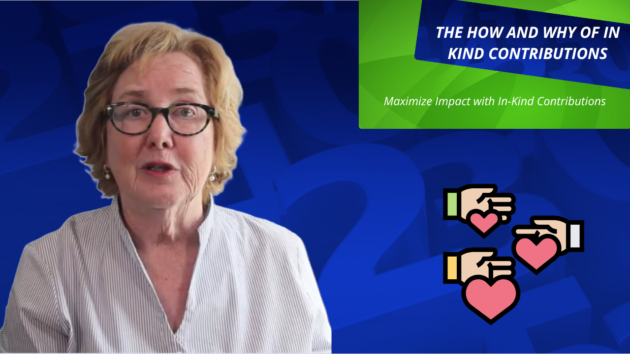The How and Why of In Kind Contributions - YouTube Thumbnail